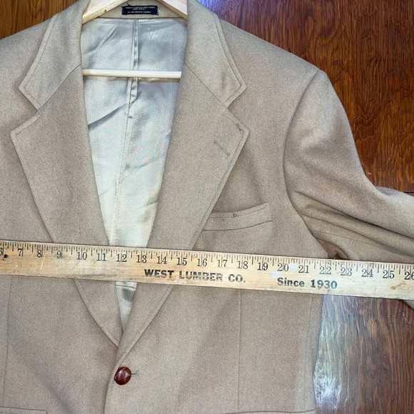 Vintage Michael/Sterns Camel Blazer Jacket Wooden Button Sport Coat Men's 43 - Picture 5 of 8